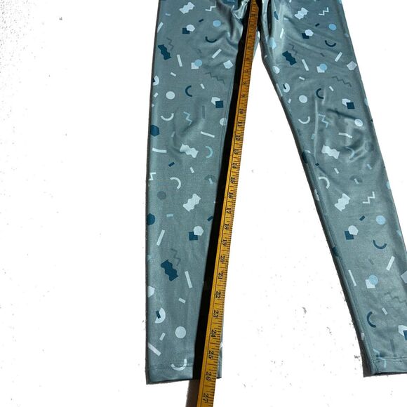 Beyond Yoga Poketo High Waisted Leggings Light Blue Lux Geometric Print Size XS - Picture 9 of 11